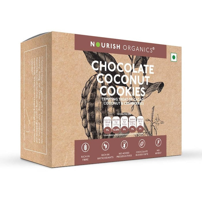 Nourish Organics Chocolate Coconut Cookies 120G