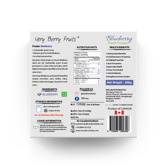 Very Berry Fruits Frozen Wild Blueberry