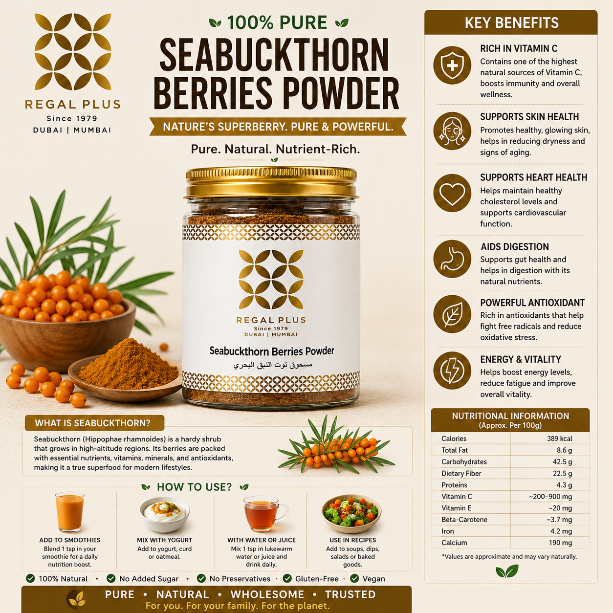 Seabuckthorn Berries Powder