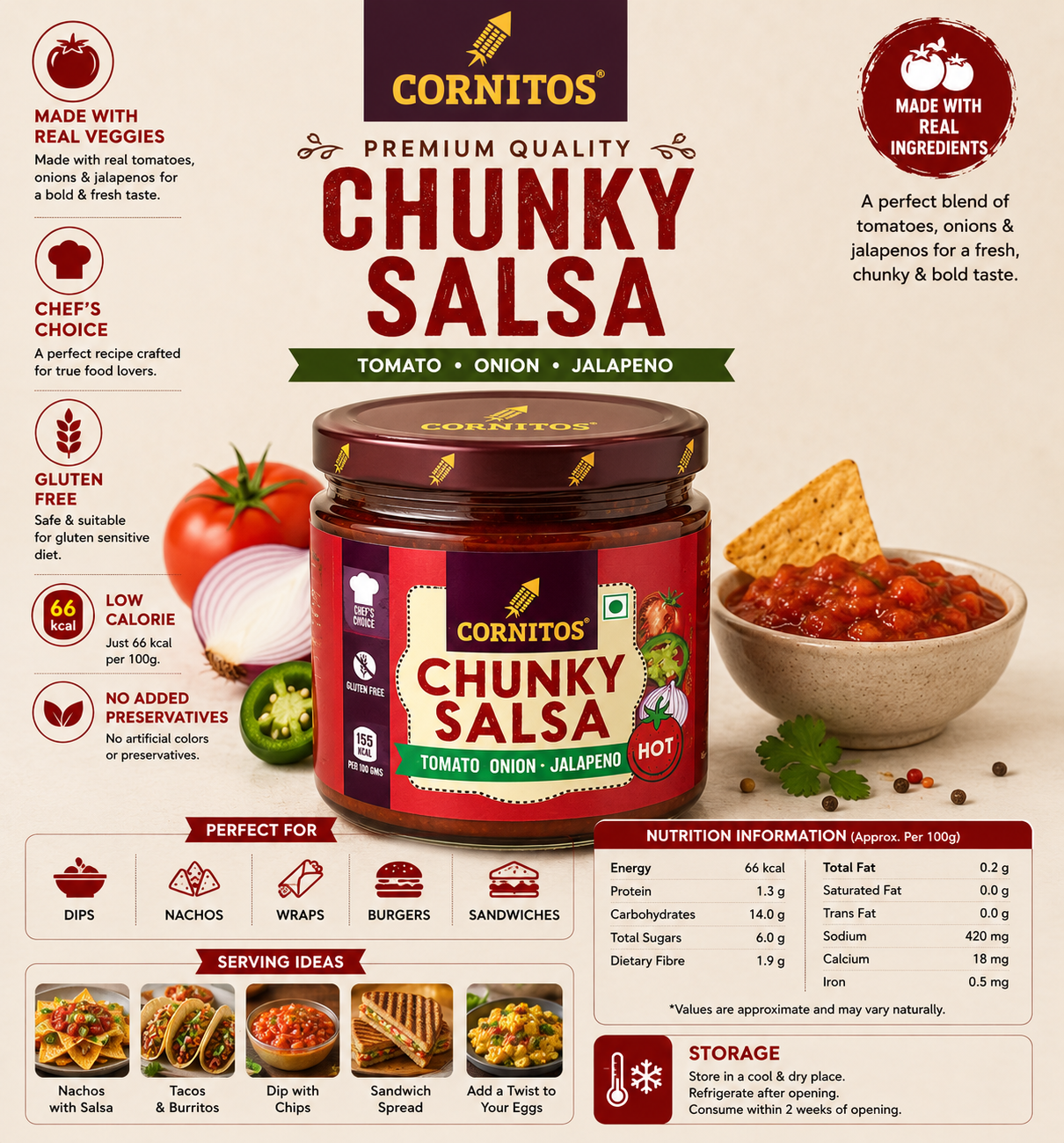 Cornitos Chunky Salsa Hot