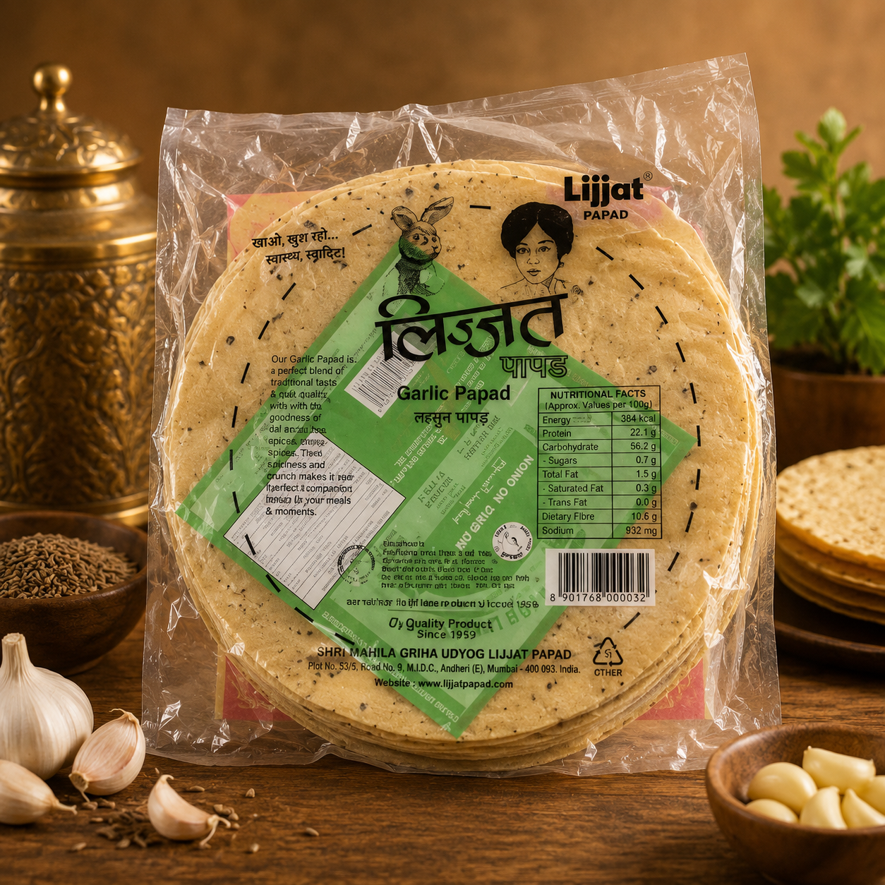 Lijjat Papad Garlic