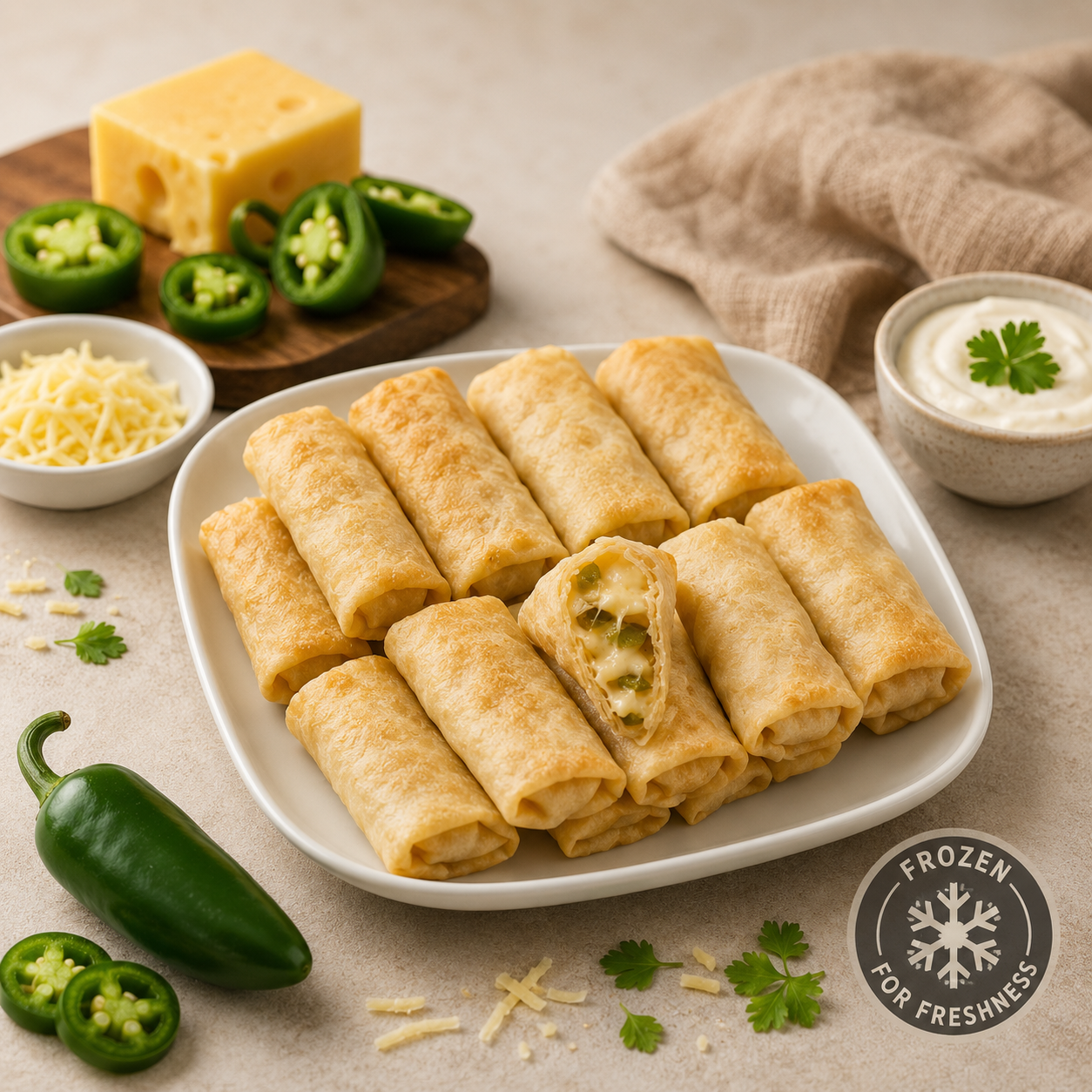 Cheese Jalapeno Roll Frozen