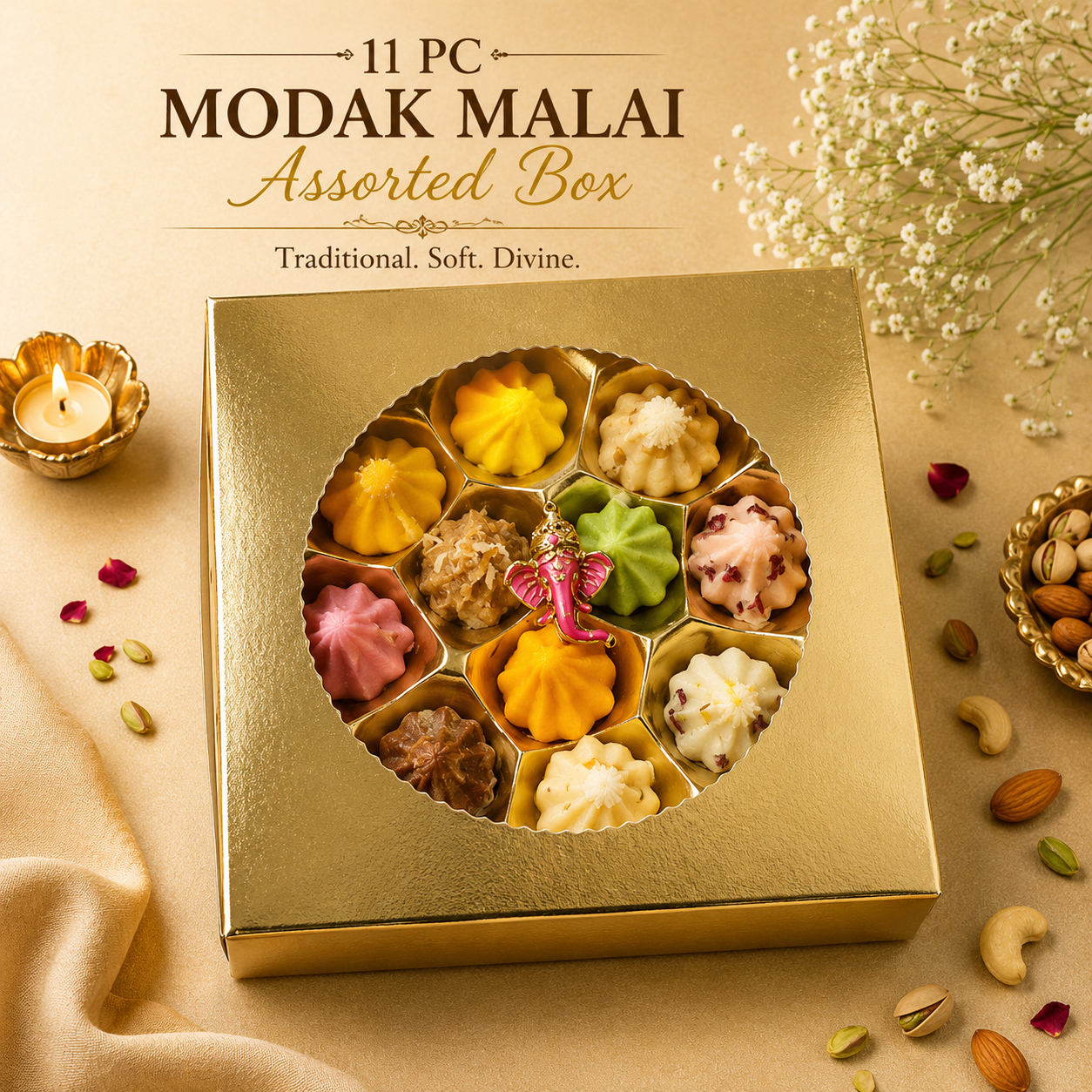 11pc Modak Malai Assorted Box