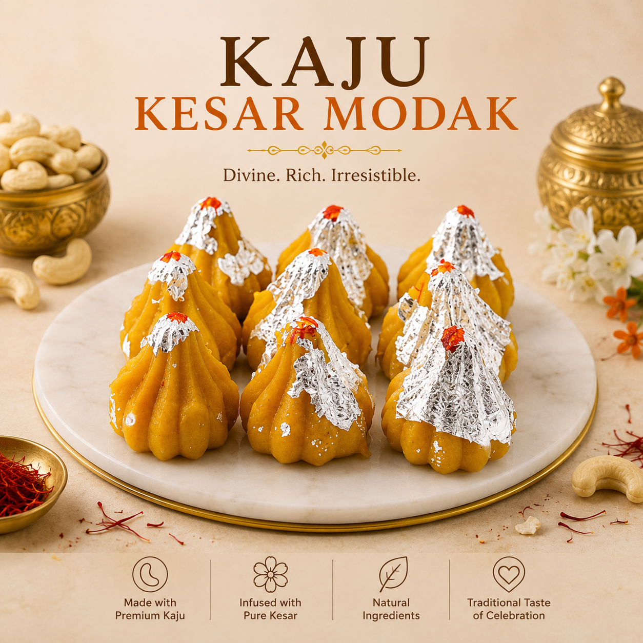 Modak Kaju Kesar