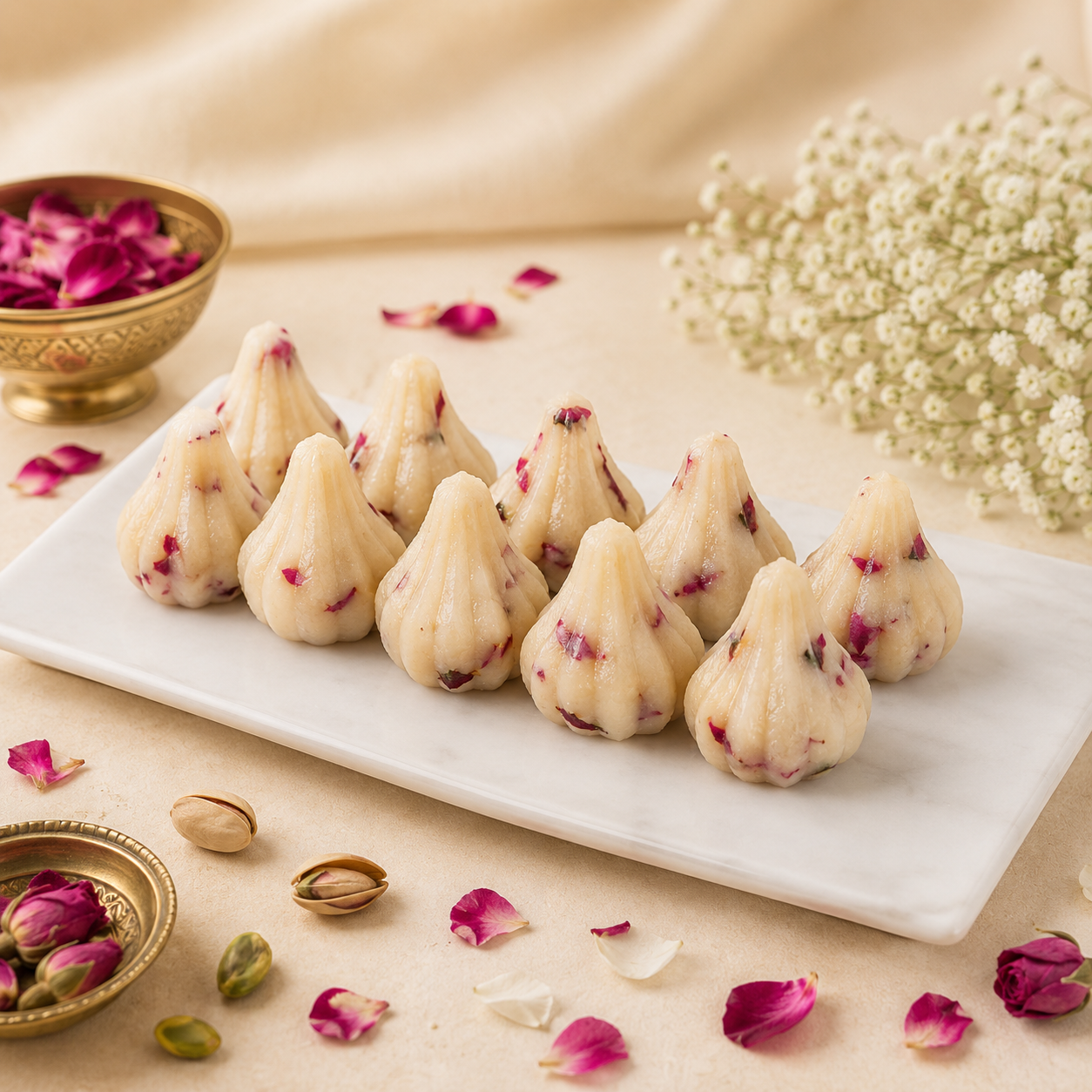 Modak Malai White Rose