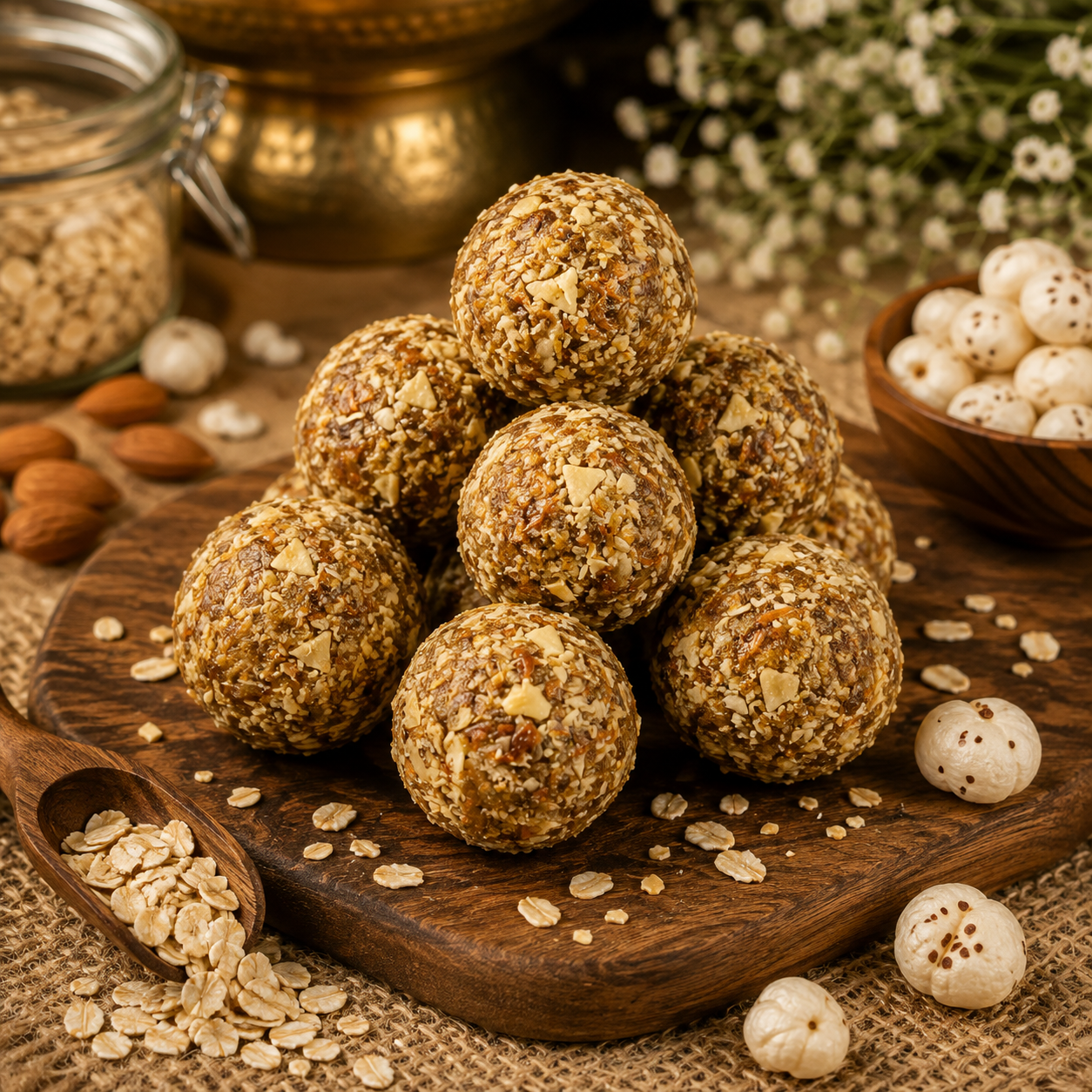 Ladoo Oats Makhana (No Added Sugar)