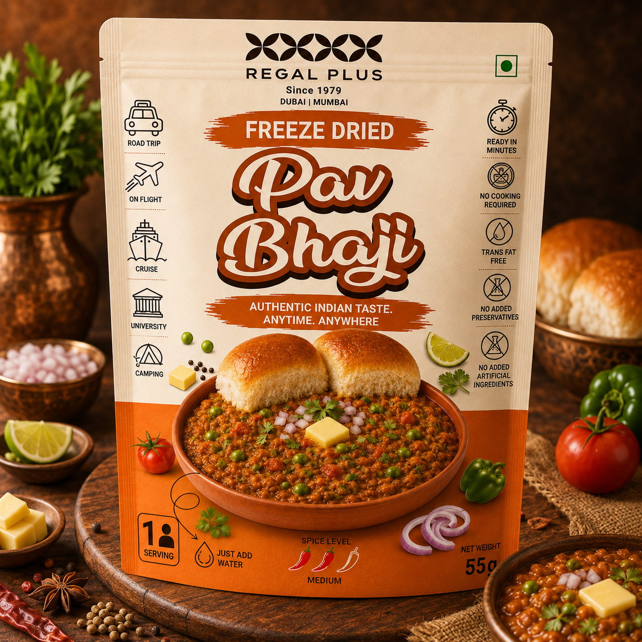 Freeze Dried Pav Bhaji