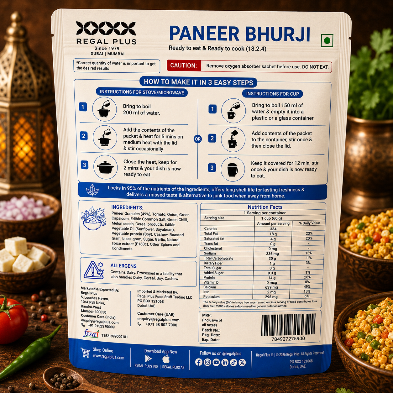 Freeze Dried Paneer Bhurji