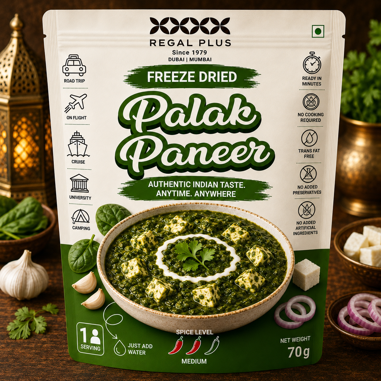 Freeze Dried Palak Paneer