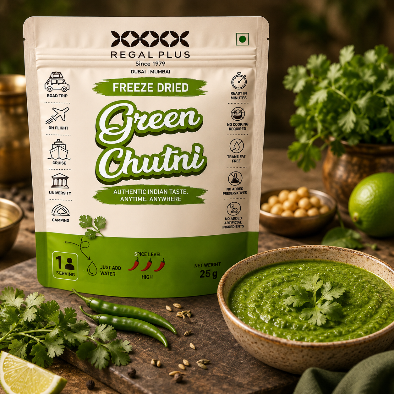 Freeze Dried Green Chutni