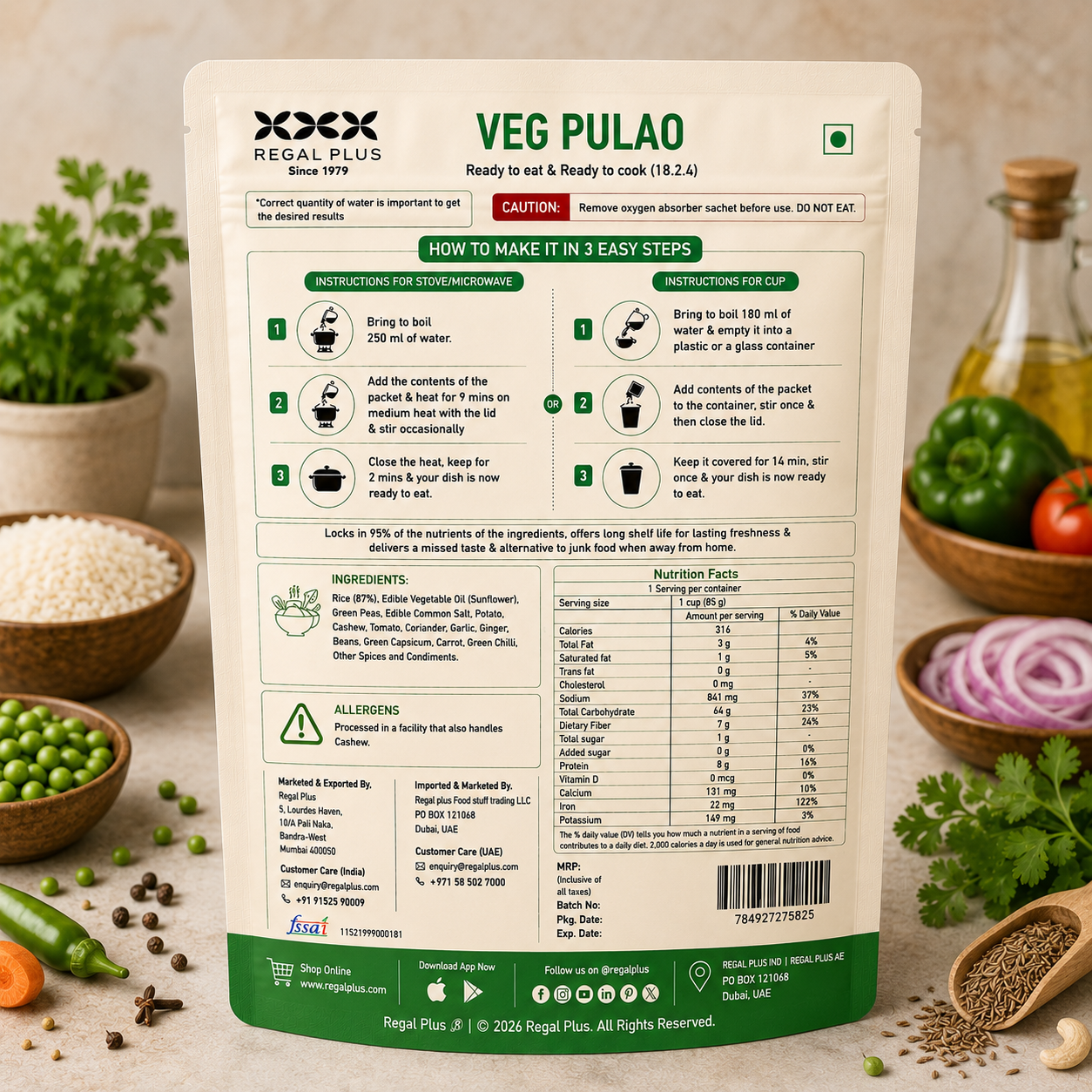 Freeze Dried Veg Pulao