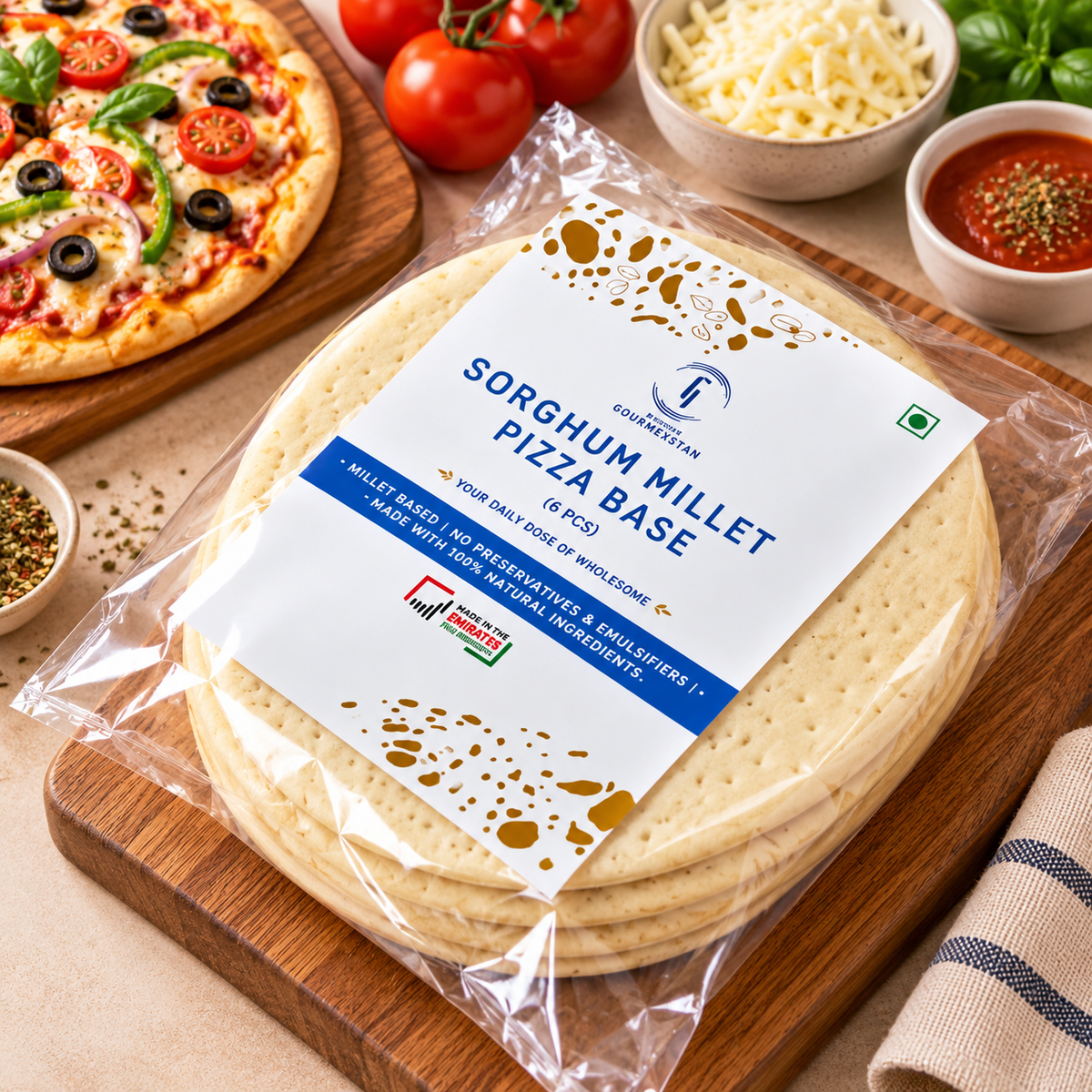 Gourmestan Sorghum Millet Pizza Base
