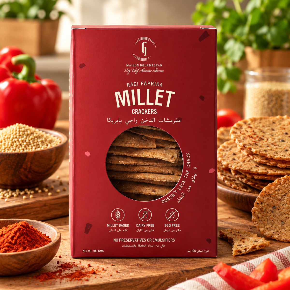 Gourmestan Ragi Paprika Crackers