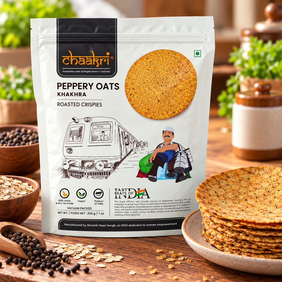 Chaakri Peppery Oats Khakhra