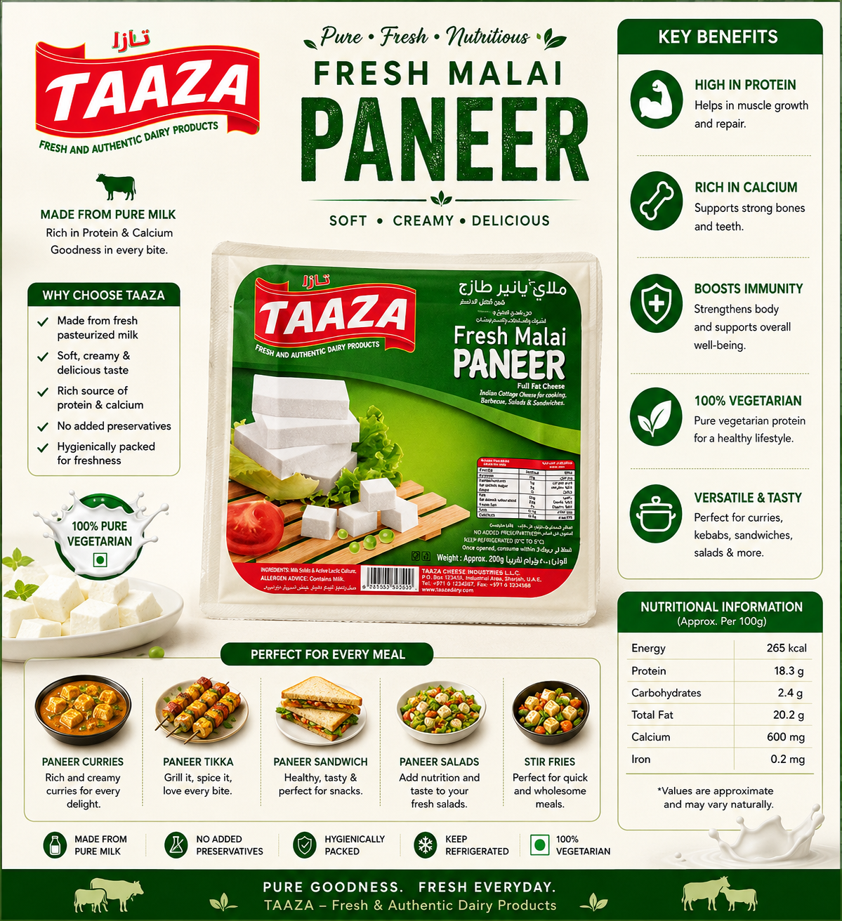 Taaza Malai Paneer