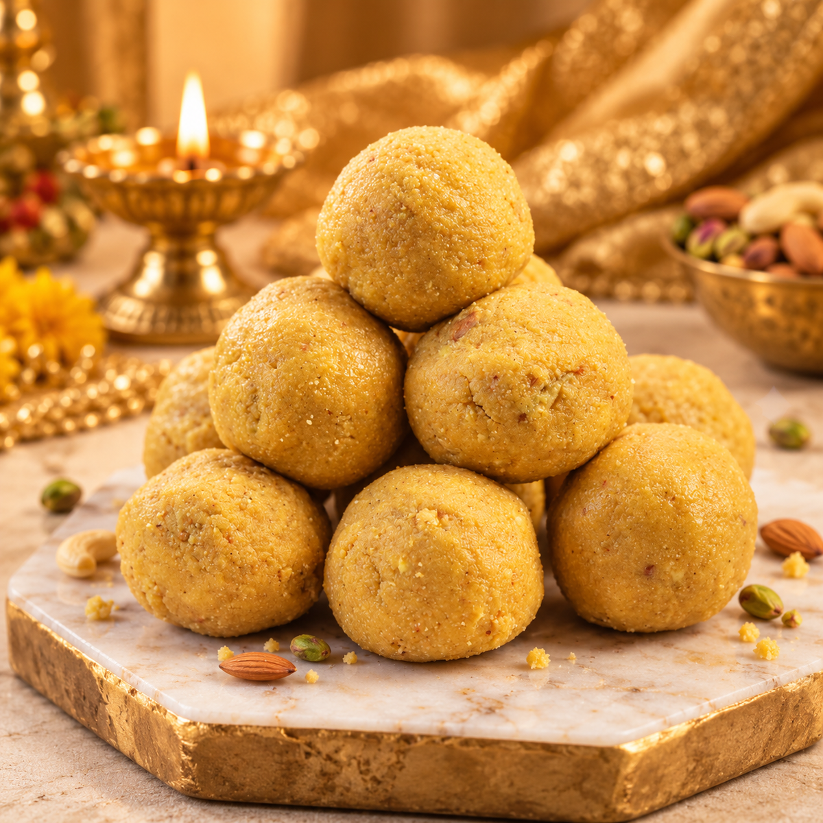 Besan Ladoo (Maharashtrian Style)