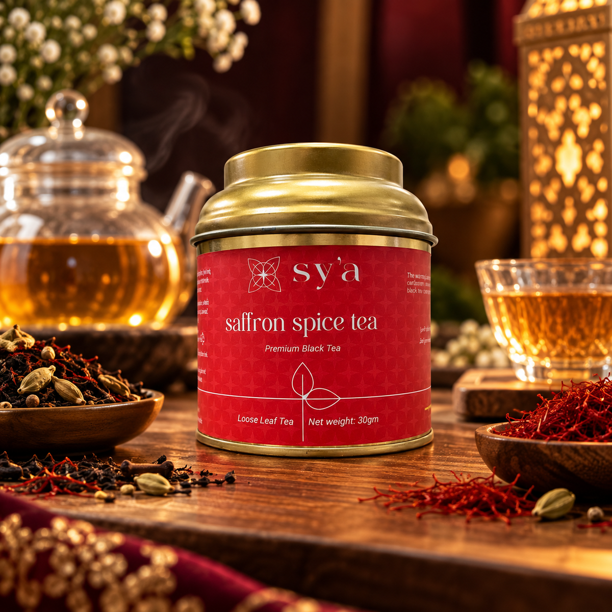 Sya Saffron Spice Tea Premium Black Tea (Loose Leaf)