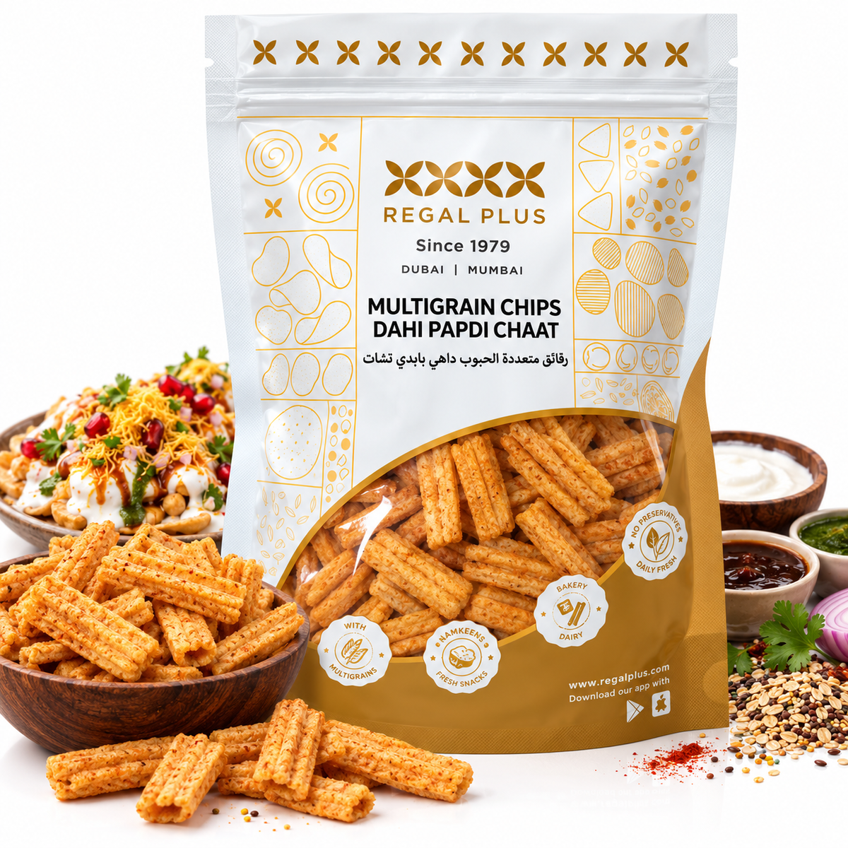Multigrain Chips Dahi Papdi Chaat