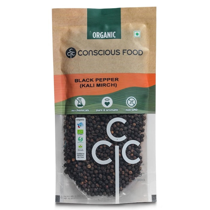 Conscious Food Organic Black Pepper Whole100G