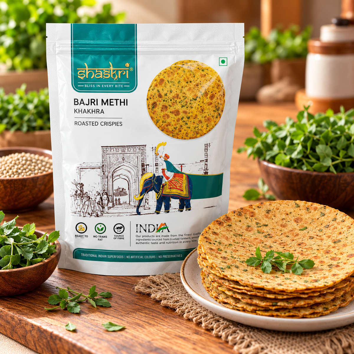 Chaakri Khakra Bajri Methi