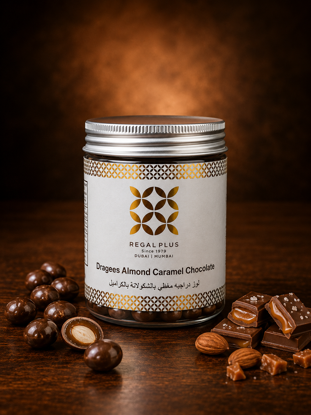 Dragees Almond Caramel Chocolate