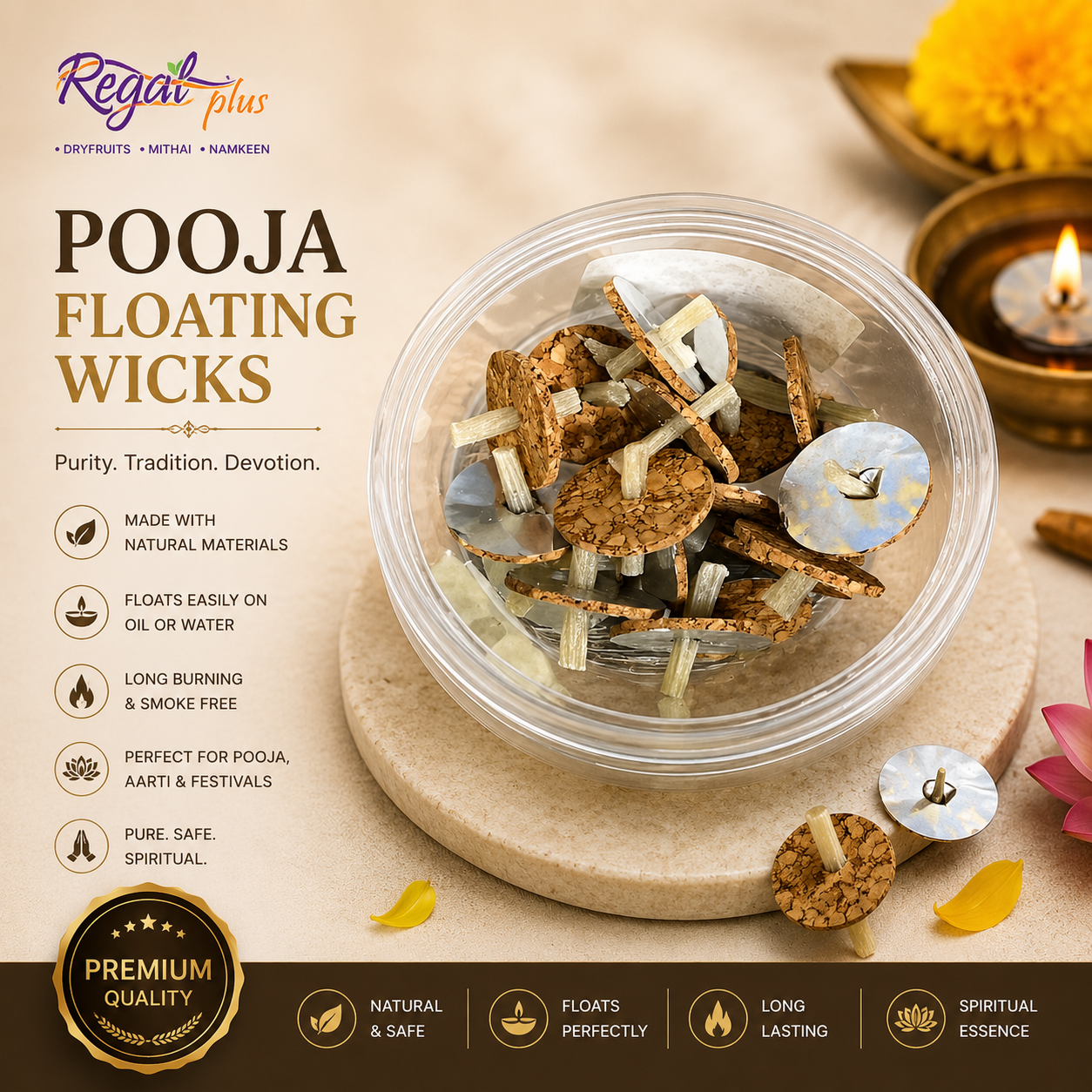 Pooja Floating Wicks