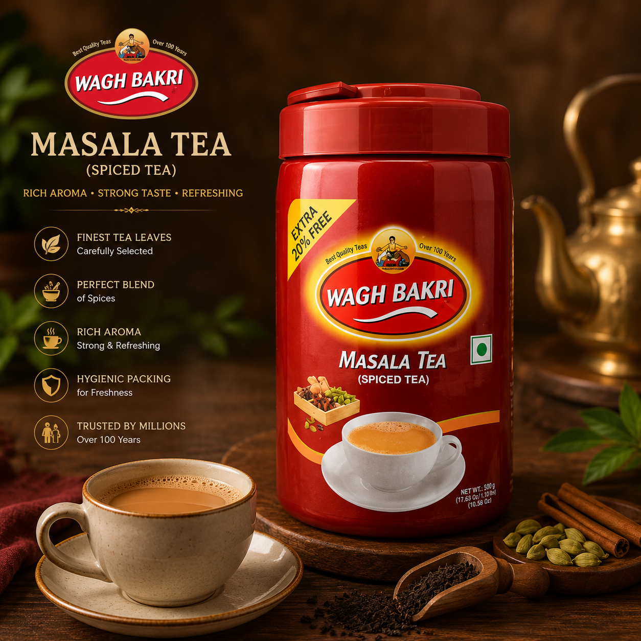 Wagh Bakri Masala Tea