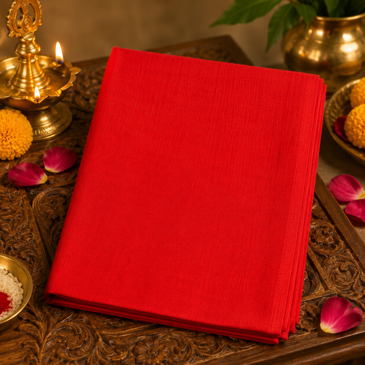 Pooja Cloth Red