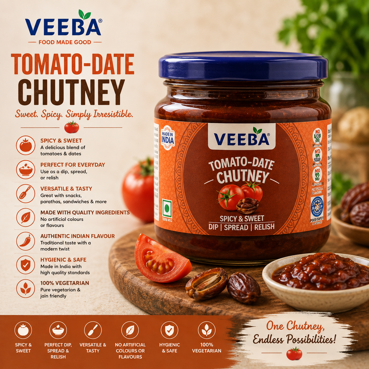 Veeba Chutney Tomato Date