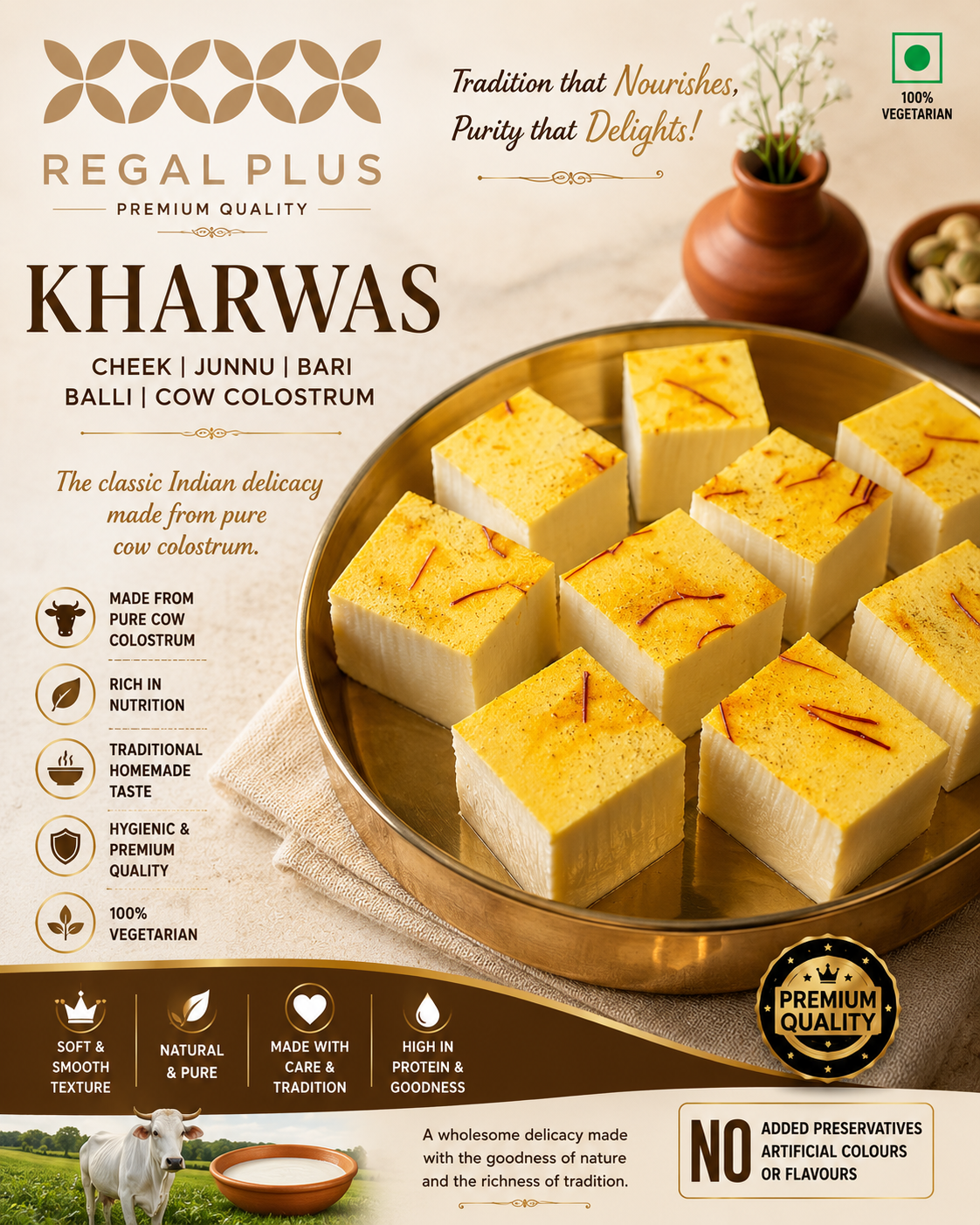 Kharwas / Cheek / Junnu / Bari / Balli / Cow Colostrum