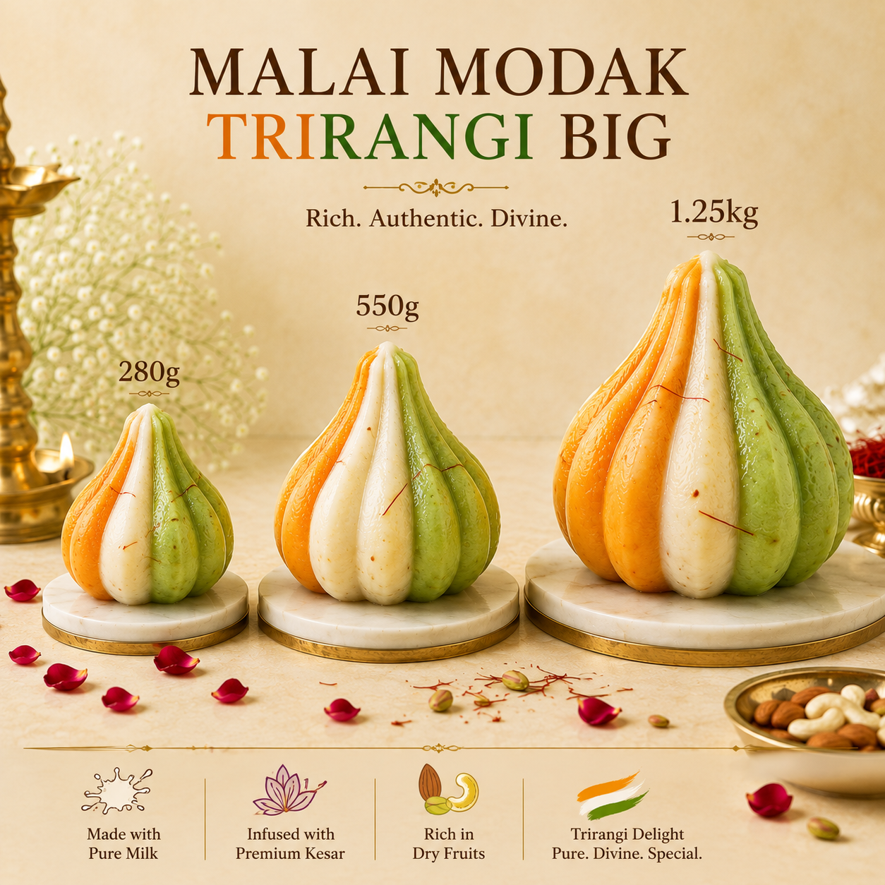 Malai Modak Trirangi Big