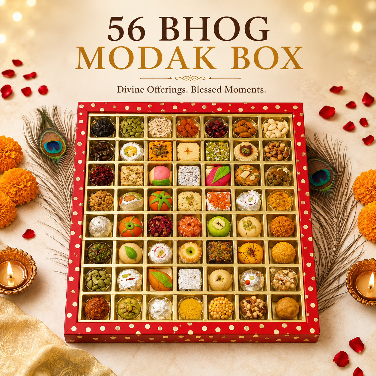 56 Bhog Modak Box