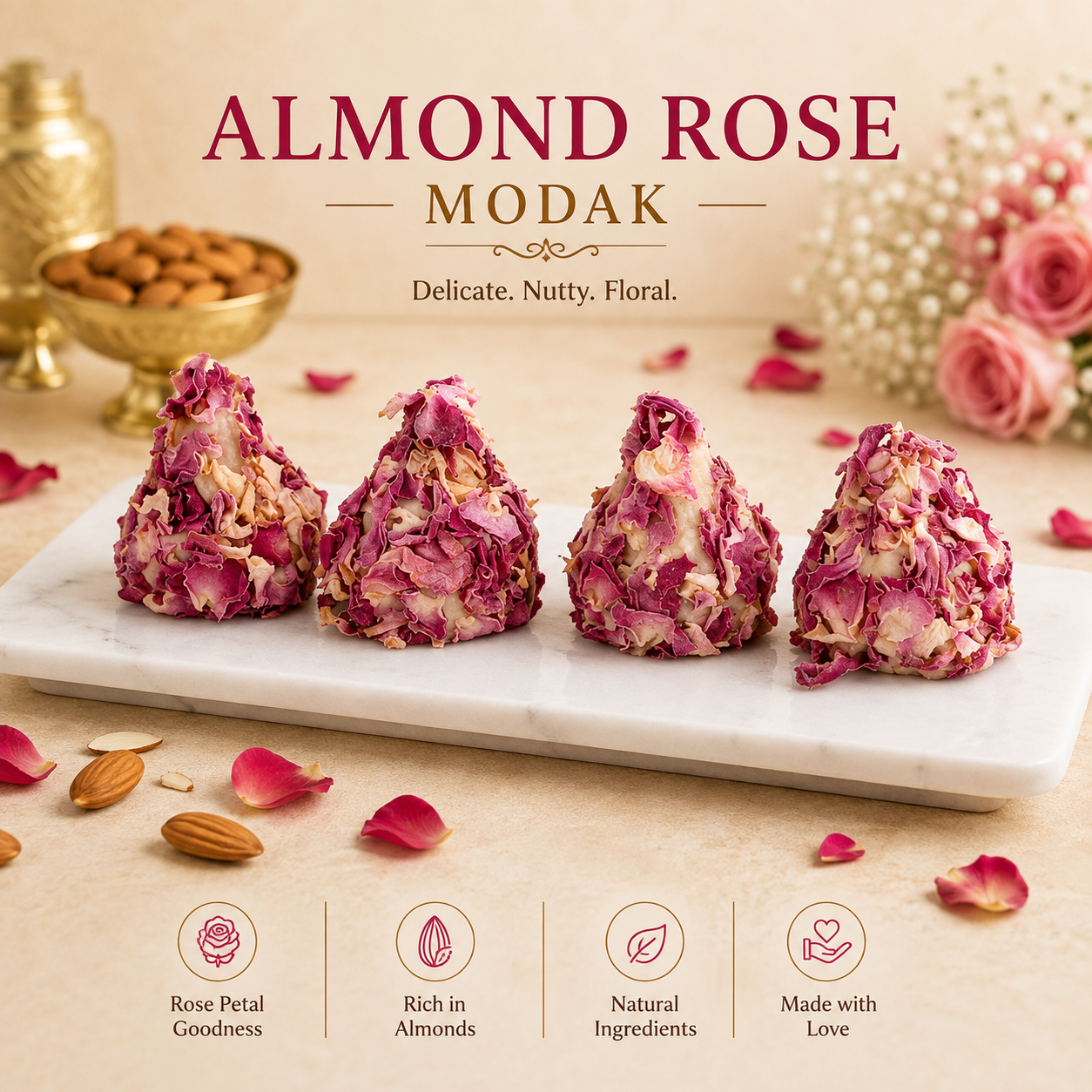 Modak Almond Rose