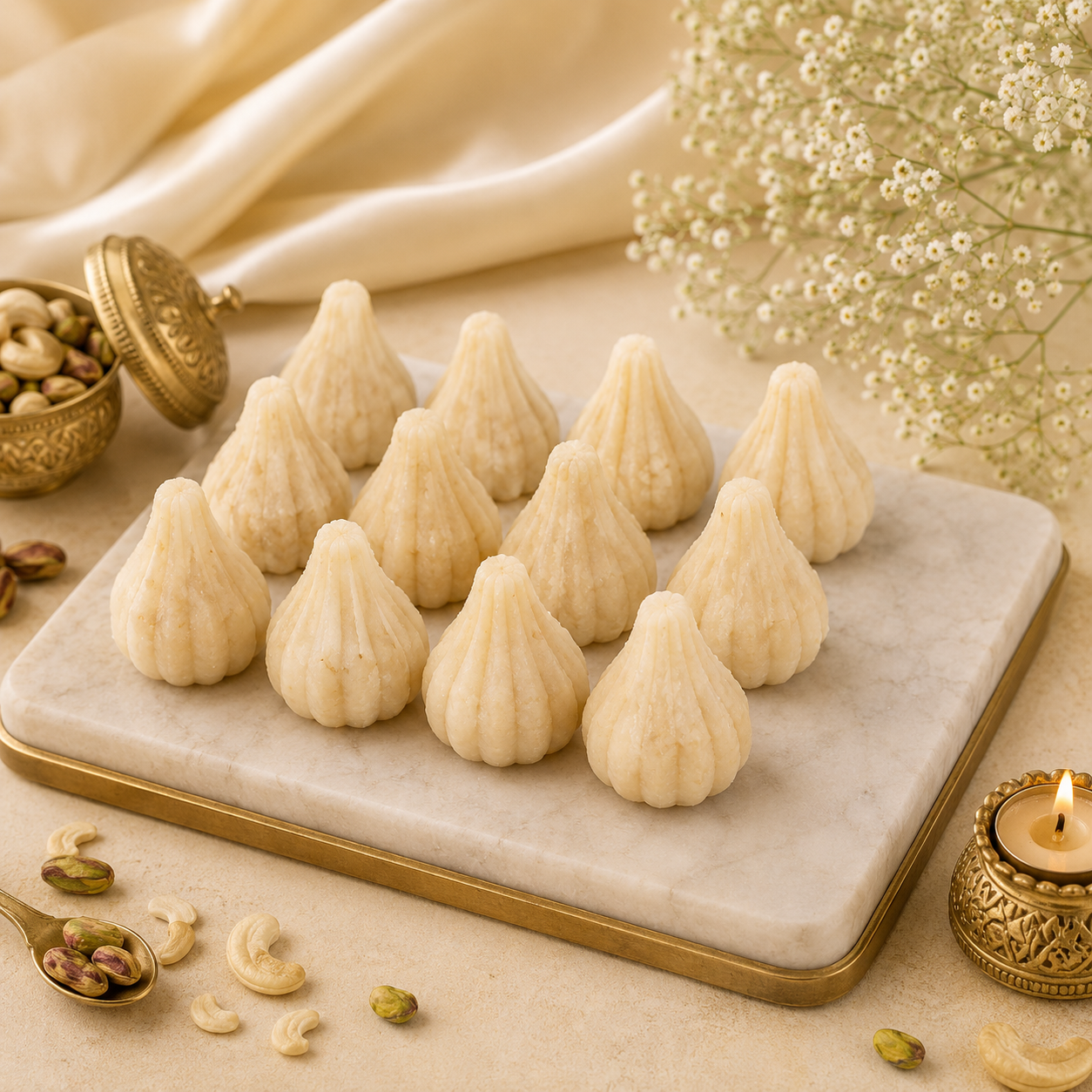 Modak Malai White