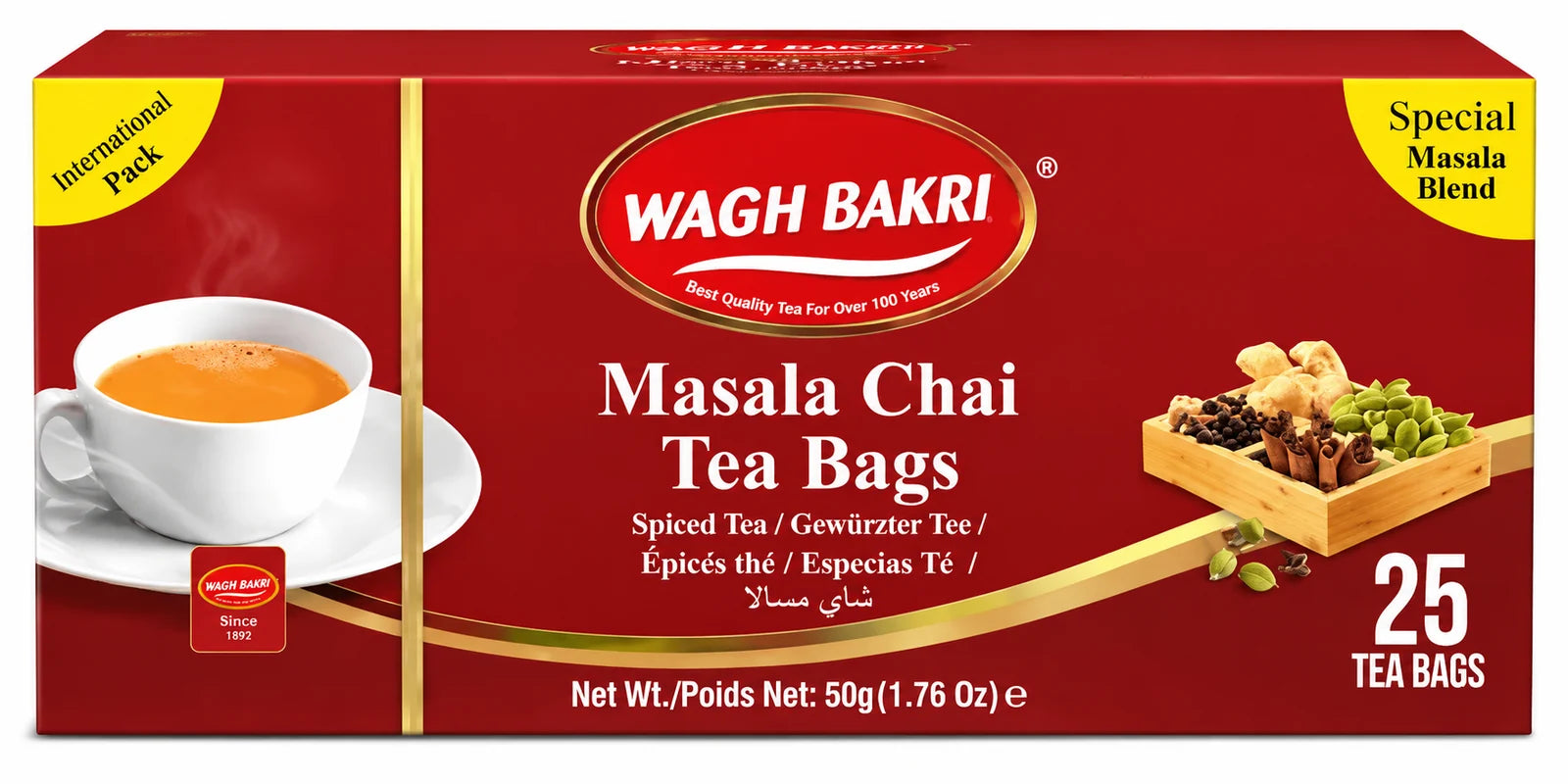Wagh Bakri Masala Chai Tea Bags