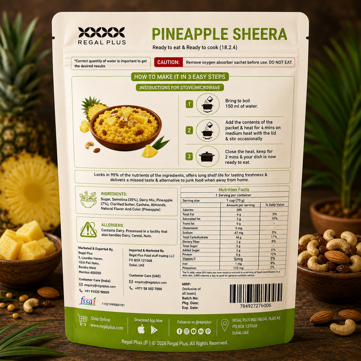 Freeze Dried Pineapple Sheera