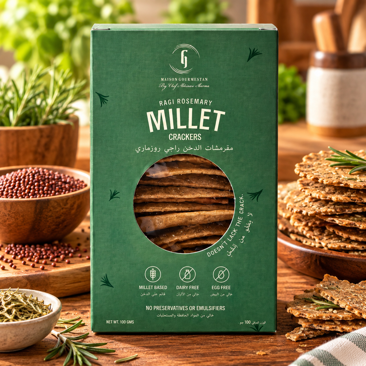 Gourmestan Sorghum Rosemary Crackers