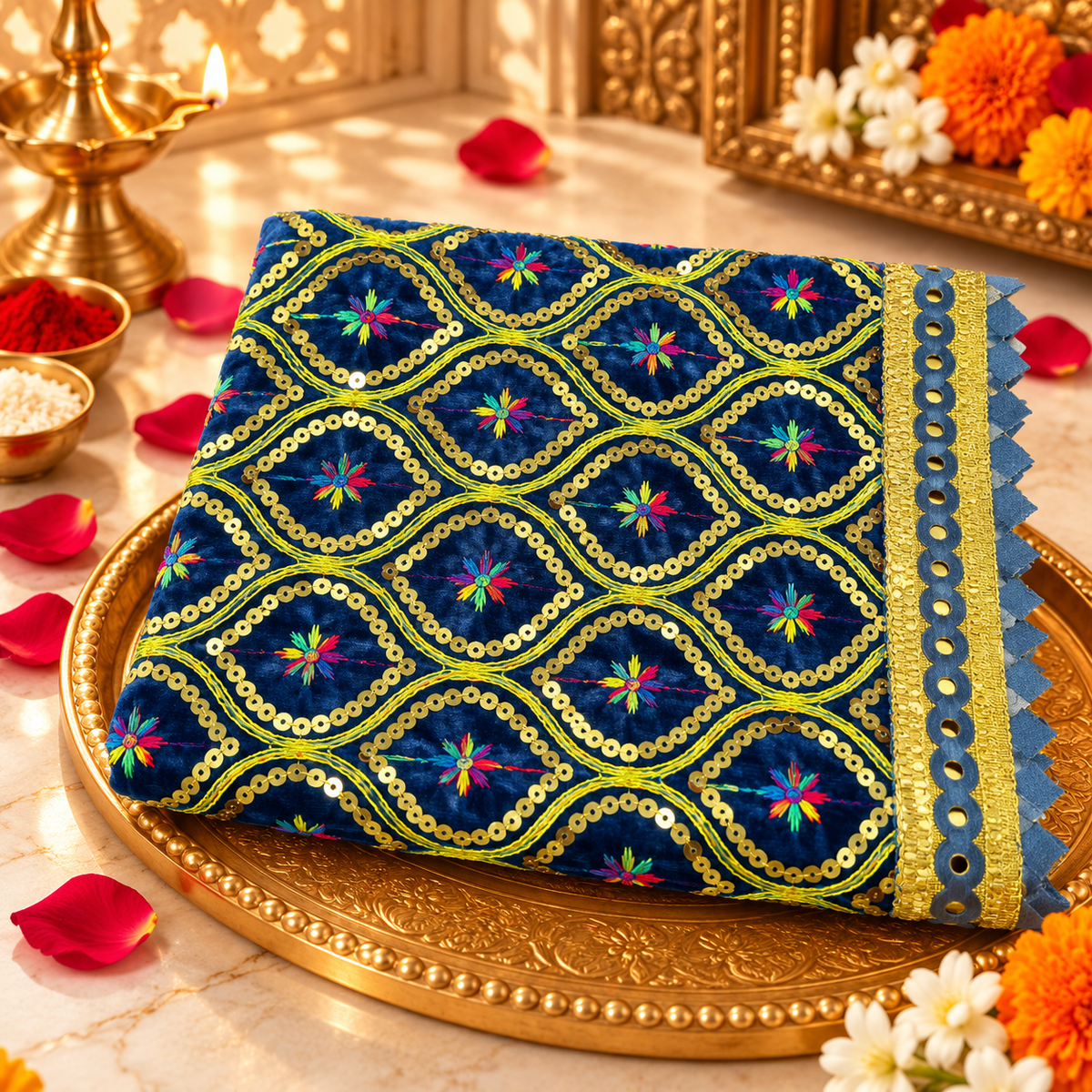 Chunari Peacock Blue