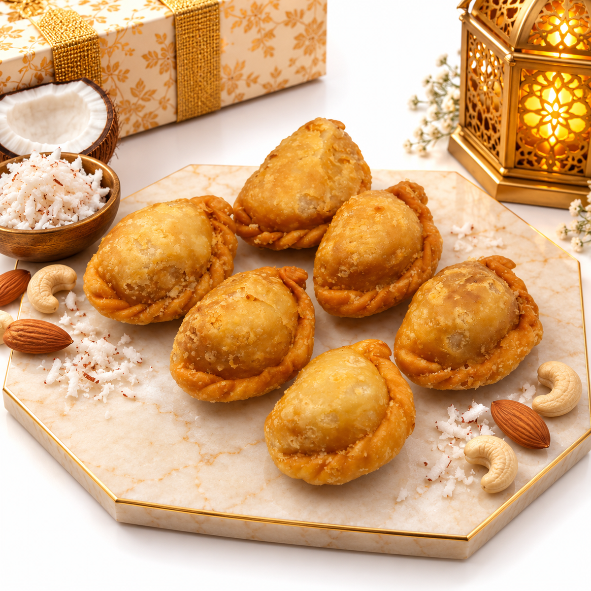 Karanji (Fresh Coconut Filling)