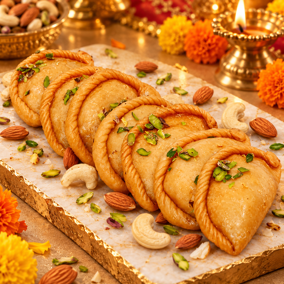 Gujiya Kesar Dryfruit Mawa