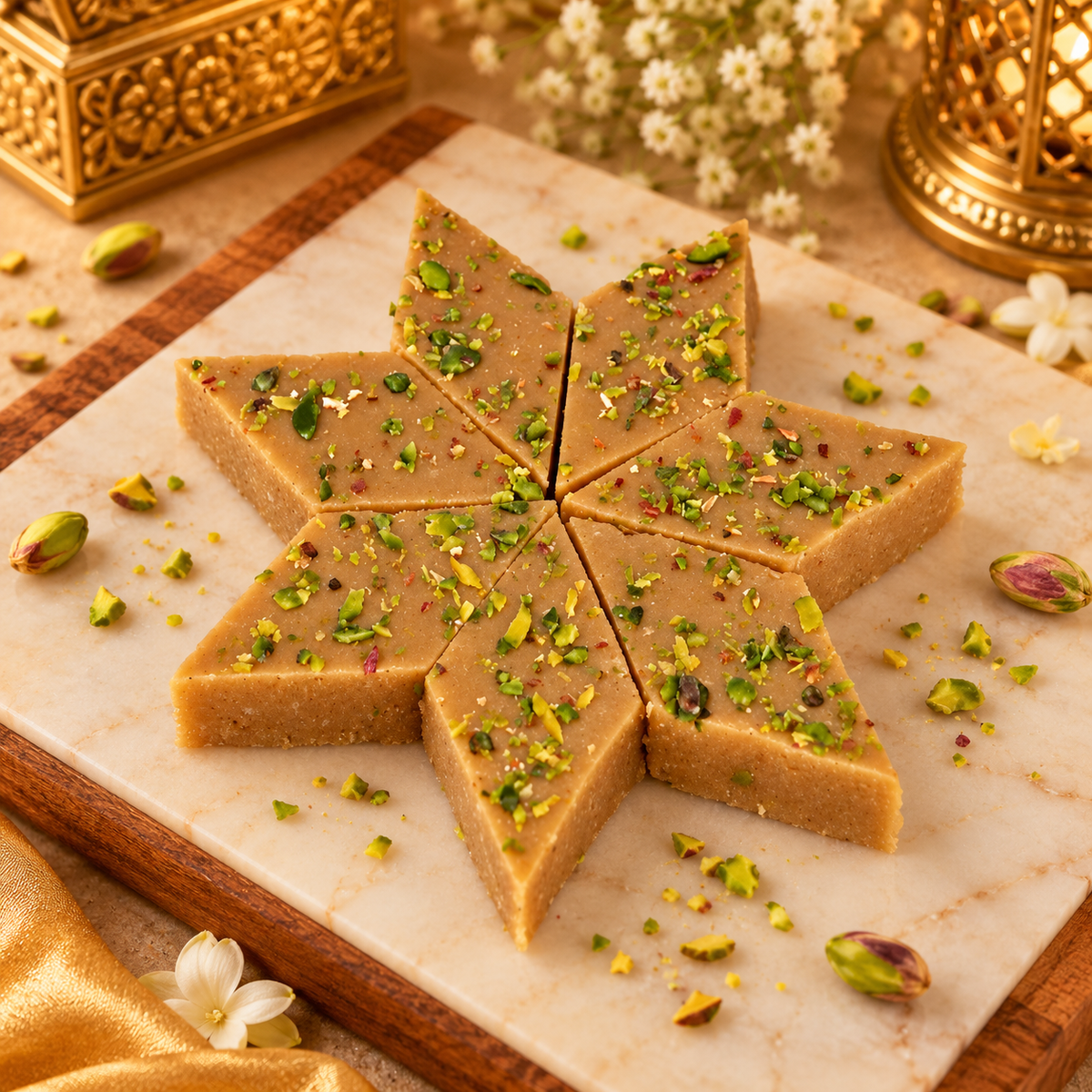 Kaju Katli With Nolen Jaggery (No Added Sugar)
