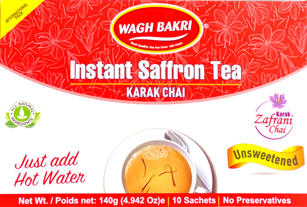 Wagh Bakri Instant Saffron Tea (Unsweetened)