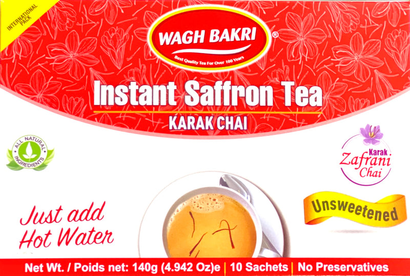 Wagh Bakri Instant Saffron Tea (Unsweetened)