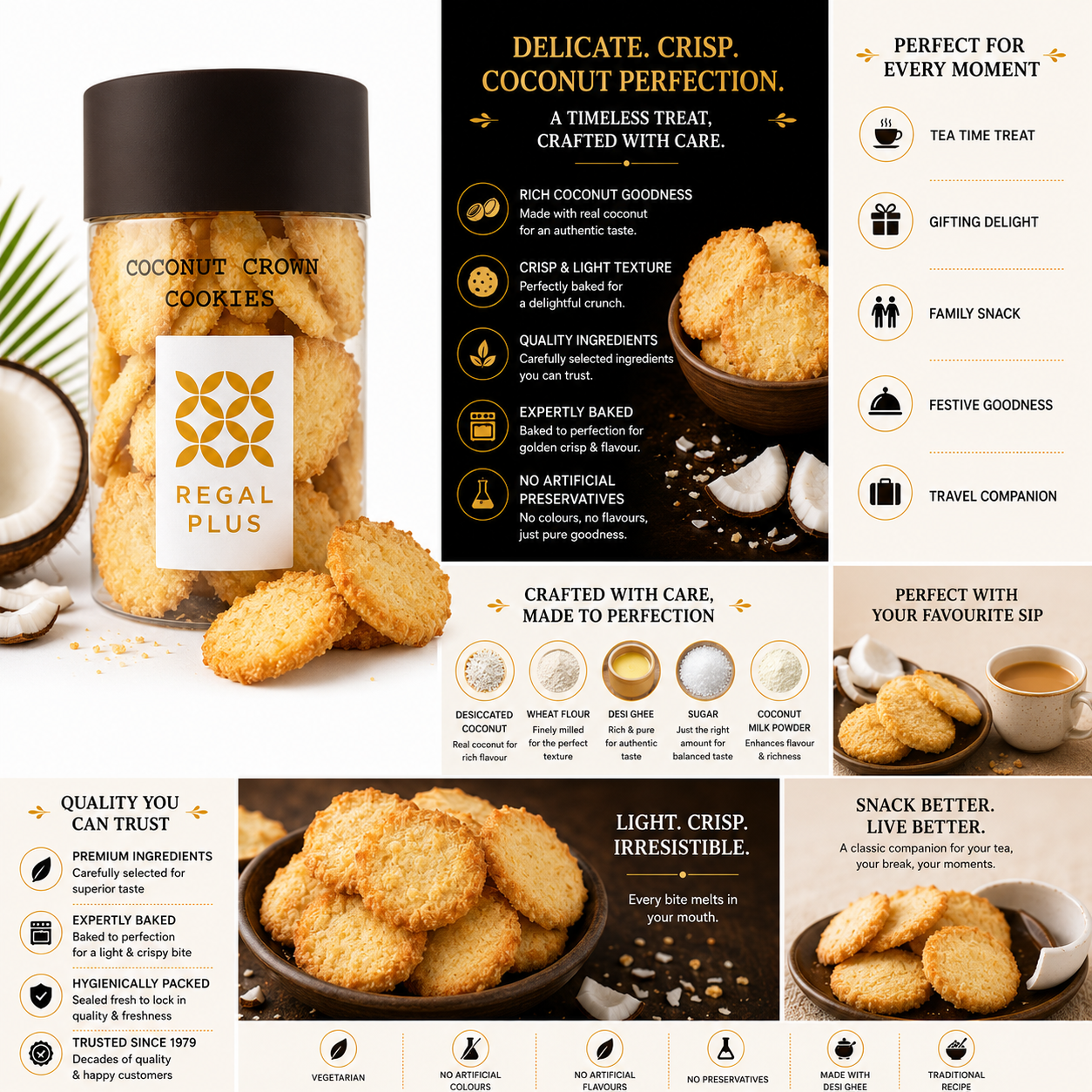 Coconut Crown Cookies