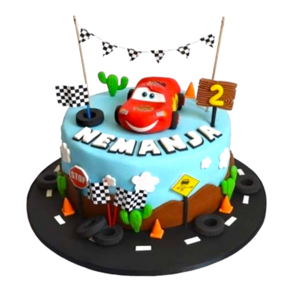 McQueen Car 3D Cake