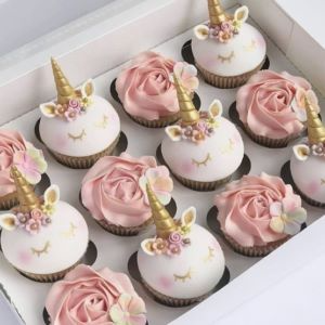 Unicorn Cup Cakes (Pink Gold)