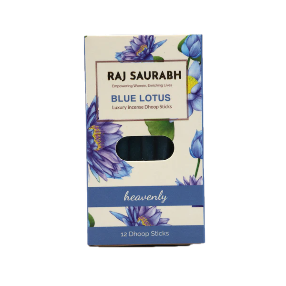 Raj Saurabh Blue Lotus Dhoop Sticks (Charcoal Free)