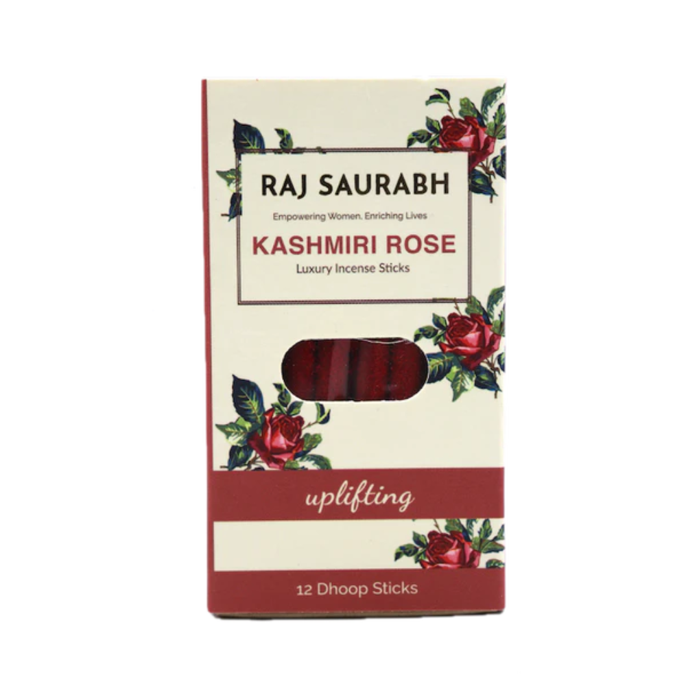 Raj Saurabh Kashmiri Rose Dhoop Sticks (Charcoal Free)