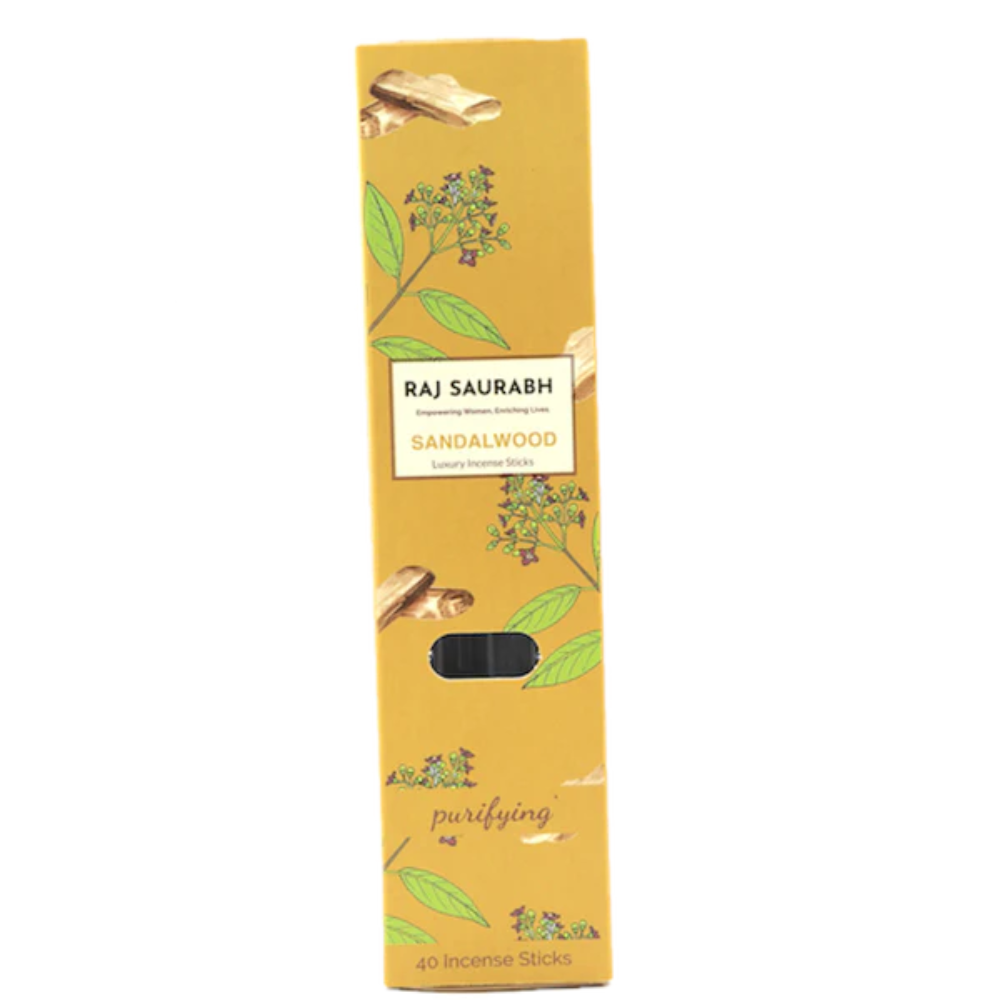 Raj Saurabh Sandalwood Incense Sticks (Charcoal Free)