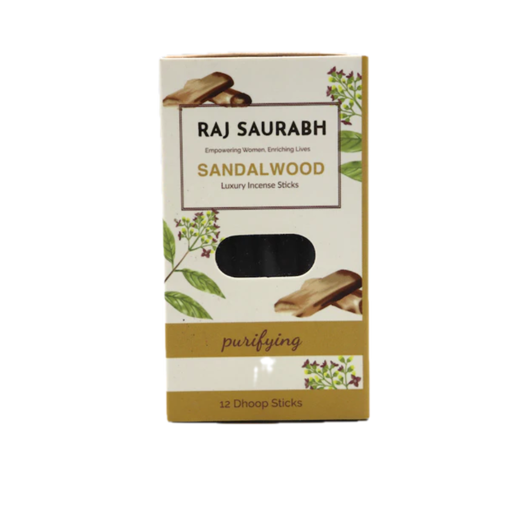Raj Saurabh Sandalwood Dhoop Sticks (Charcoal Free)
